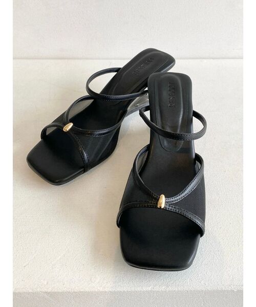 RESEXXY（リゼクシー）の「ゴールドポイントメッシュサンダル（サンダル・レディース・ピンク/ブラック/アイボリー・LARGE/MEDIUM/SMALL）」の2枚目の写真