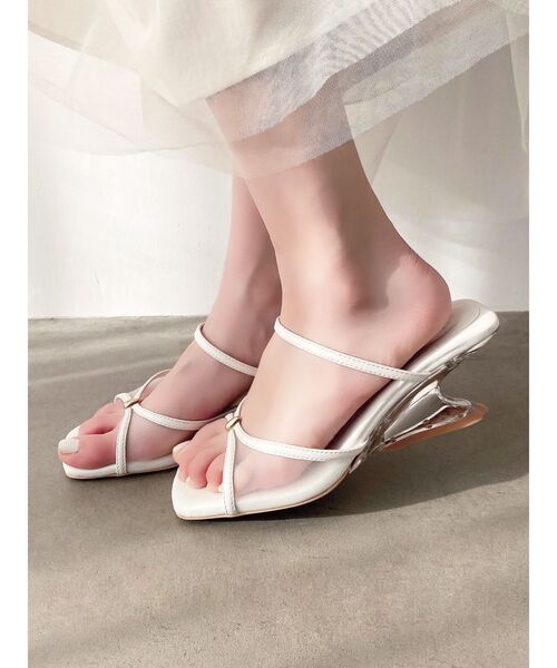 RESEXXY（リゼクシー）の「ゴールドポイントメッシュサンダル（サンダル・レディース・ピンク/ブラック/アイボリー・LARGE/MEDIUM/SMALL）」の5枚目の写真