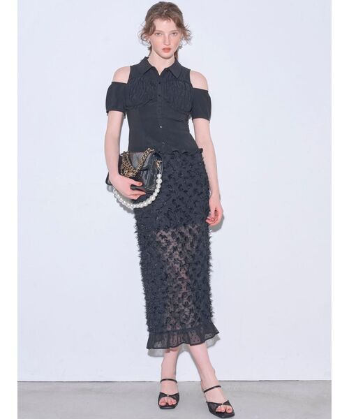 RESEXXY（リゼクシー）の「ゴールドポイントメッシュサンダル（サンダル・レディース・ピンク/ブラック/アイボリー・LARGE/MEDIUM/SMALL）」の18枚目の写真