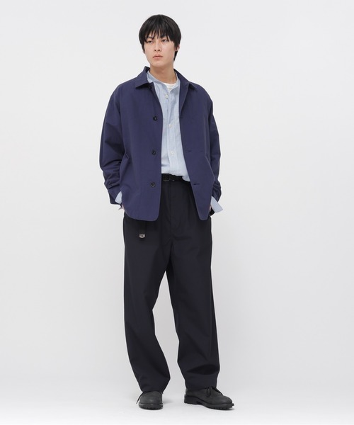 MHL.（エムエイチエル）の「WORN COTTON HAIRLINE STRIPE（シャツ/ブラウス・メンズ・ライトブルー・LARGE/MEDIUM）」の7枚目の写真