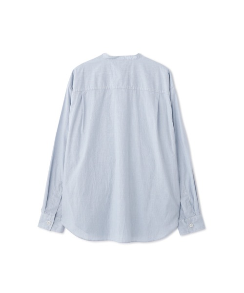 MHL.（エムエイチエル）の「WORN COTTON HAIRLINE STRIPE（シャツ/ブラウス・メンズ・ライトブルー・LARGE/MEDIUM）」の9枚目の写真