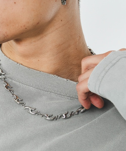 SHORT ROUND(ショートラウンド)の「SHORT ROUND/ブリーチレイヤードグラフィックT(Tシャツ/カットソー・メンズ・ブラック系その他/グレー・LARGE/MEDIUM)」の6枚目の写真
