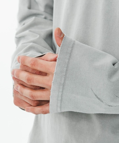 SHORT ROUND(ショートラウンド)の「SHORT ROUND/ブリーチレイヤードグラフィックT(Tシャツ/カットソー・メンズ・ブラック系その他/グレー・LARGE/MEDIUM)」の7枚目の写真
