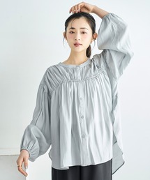 mil | シャーリングチュニックシャツ【586092】(シャツ/ブラウス)