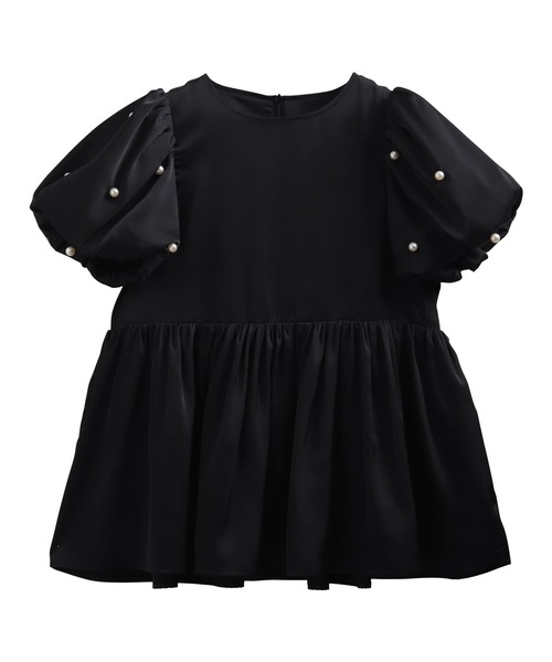 Fit more(フィットモア)の「パールバルーンスリーブサテンペプラムトップス(その他トップス・レディース・ブルー/ブラック/ピンク・FREE)」の8枚目の写真
