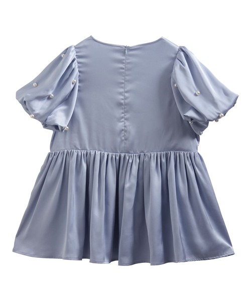 Fit more(フィットモア)の「パールバルーンスリーブサテンペプラムトップス(その他トップス・レディース・ブルー/ブラック/ピンク・FREE)」の9枚目の写真