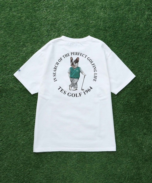 The Endless Summer(エンドレスサマー)の「TES BUHI GOLFER TEE/ Tシャツ(Tシャツ/カットソー・メンズ・ベージュ/アイボリー/ピンク/ホワイト・LARGE/MEDIUM/SMALL/X-LARGE)」の2枚目の写真