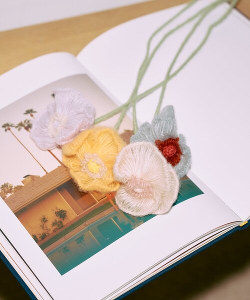 BIRTHDAY BAR（バースデイバー）の「【SAHIR サヒール】　Yarn flowers　毛糸 花（インテリア雑貨・レディース・パープル/オレンジ/ブルー/アイボリー・0）」の6枚目の写真