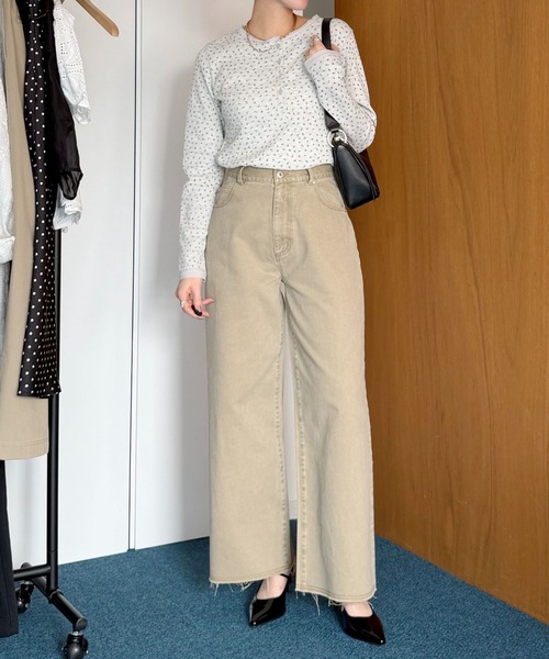 mysty woman（ミスティウーマン）の「硫化染めツイルパンツ　666541（その他パンツ・レディース・ベージュ/アイボリー・SMALL/MEDIUM）」の17枚目の写真