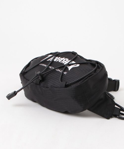 THRASHER（スラッシャー）の「【THRASHER/スラッシャー】2Way ボトルストラップ付き ミニウエストバッグ ショルダーバッグ（ボディバッグ/ウエストポーチ・メンズ・ブラック・FREE）」の3枚目の写真