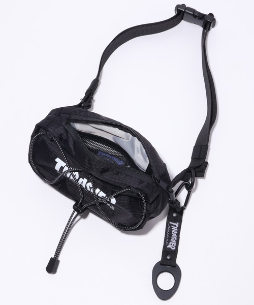 THRASHER（スラッシャー）の「【THRASHER/スラッシャー】2Way ボトルストラップ付き ミニウエストバッグ ショルダーバッグ（ボディバッグ/ウエストポーチ・メンズ・ブラック・FREE）」の11枚目の写真