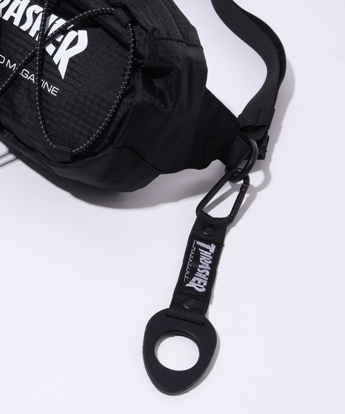 THRASHER（スラッシャー）の「【THRASHER/スラッシャー】2Way ボトルストラップ付き ミニウエストバッグ ショルダーバッグ（ボディバッグ/ウエストポーチ・メンズ・ブラック・FREE）」の12枚目の写真