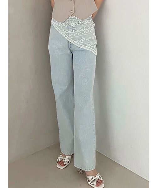 MERCURYDUO（マーキュリーデュオ）の「ナローラインクリアヒールサンダル（サンダル・レディース・シルバー/オフホワイト・38/36）」の4枚目の写真