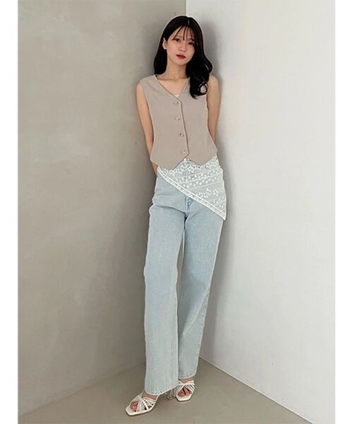 MERCURYDUO（マーキュリーデュオ）の「ナローラインクリアヒールサンダル（サンダル・レディース・シルバー/オフホワイト・38/36）」の5枚目の写真