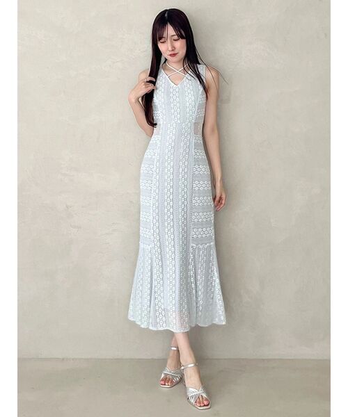 MERCURYDUO（マーキュリーデュオ）の「ナローラインクリアヒールサンダル（サンダル・レディース・シルバー/オフホワイト・38/36）」の6枚目の写真