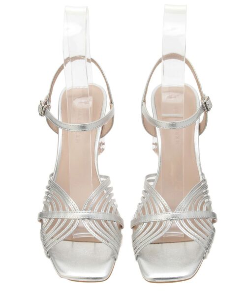 MERCURYDUO（マーキュリーデュオ）の「ナローラインクリアヒールサンダル（サンダル・レディース・シルバー/オフホワイト・38/36）」の8枚目の写真