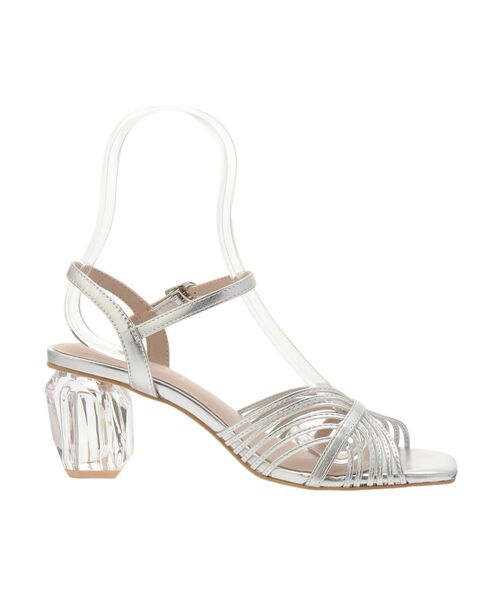 MERCURYDUO（マーキュリーデュオ）の「ナローラインクリアヒールサンダル（サンダル・レディース・シルバー/オフホワイト・38/36）」の10枚目の写真