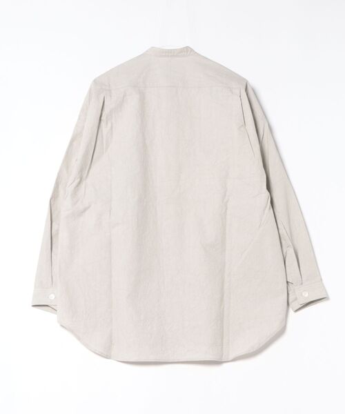 HAVERSACK（ハバーザック）の「HAVERSACK | 〈別注〉 ノーカラーシャツ（シャツ/ブラウス・メンズ・チャコール/オフホワイト・M/L）」の3枚目の写真