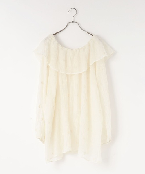 LOWRYS FARM(ローリーズファーム)の「2WAYシシュウミニワンピース 664950(ワンピース・レディース・ブラック/アイボリー・FREE)」の2枚目の写真