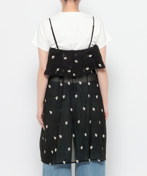 LOWRYS FARM(ローリーズファーム)の「2WAYシシュウミニワンピース 664950(ワンピース・レディース・ブラック/アイボリー・FREE)」の7枚目の写真