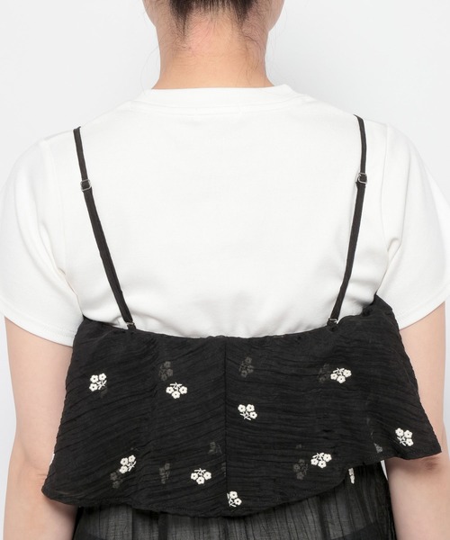 LOWRYS FARM(ローリーズファーム)の「2WAYシシュウミニワンピース 664950(ワンピース・レディース・ブラック/アイボリー・FREE)」の8枚目の写真