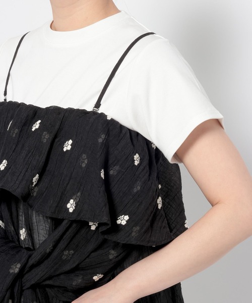 LOWRYS FARM(ローリーズファーム)の「2WAYシシュウミニワンピース 664950(ワンピース・レディース・ブラック/アイボリー・FREE)」の10枚目の写真