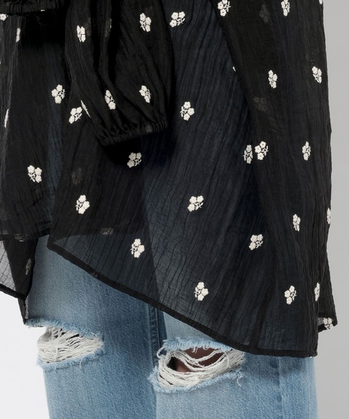 LOWRYS FARM(ローリーズファーム)の「2WAYシシュウミニワンピース 664950(ワンピース・レディース・ブラック/アイボリー・FREE)」の11枚目の写真