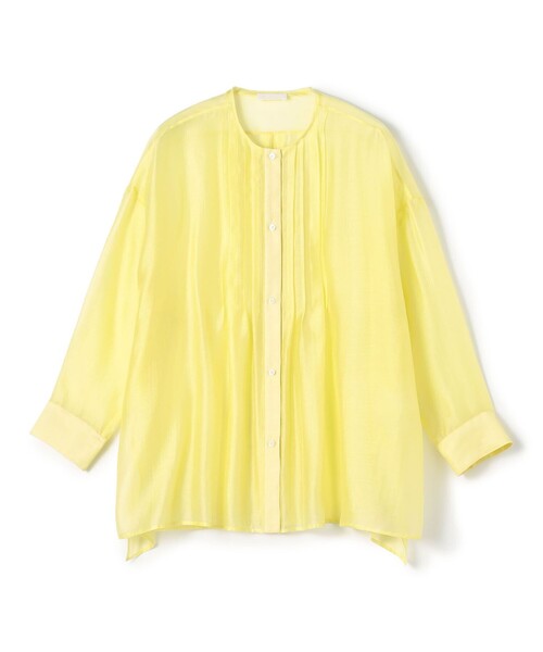 BALLSEY(ボールジィ)の「【WEB先行予約】セルロースポリエステルオーガンジー ランダムタックブラウス(シャツ/ブラウス・レディース・ブラウン/イエロー・36)」の2枚目の写真