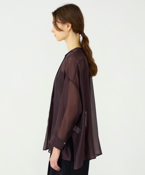 BALLSEY(ボールジィ)の「【WEB先行予約】セルロースポリエステルオーガンジー ランダムタックブラウス(シャツ/ブラウス・レディース・ブラウン/イエロー・36)」の6枚目の写真