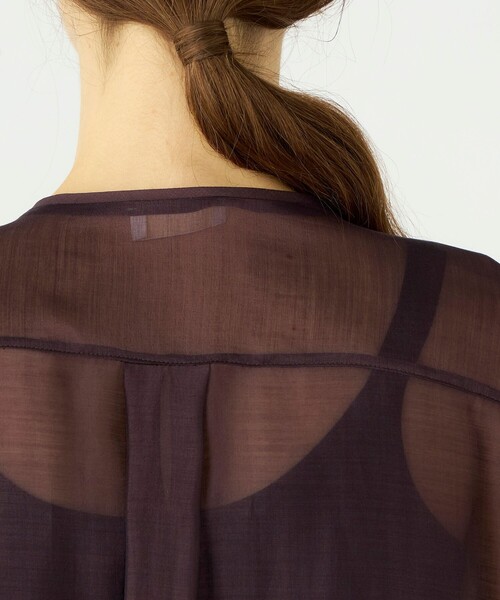 BALLSEY(ボールジィ)の「【WEB先行予約】セルロースポリエステルオーガンジー ランダムタックブラウス(シャツ/ブラウス・レディース・ブラウン/イエロー・36)」の9枚目の写真