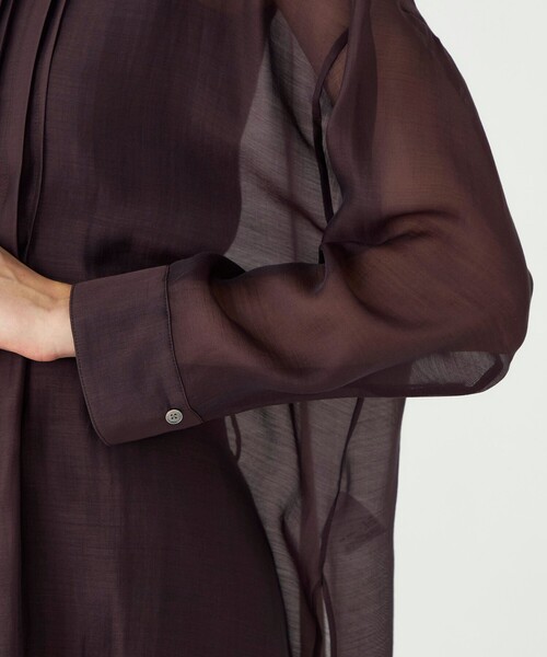 BALLSEY(ボールジィ)の「【WEB先行予約】セルロースポリエステルオーガンジー ランダムタックブラウス(シャツ/ブラウス・レディース・ブラウン/イエロー・36)」の11枚目の写真