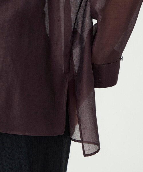 BALLSEY(ボールジィ)の「【WEB先行予約】セルロースポリエステルオーガンジー ランダムタックブラウス(シャツ/ブラウス・レディース・ブラウン/イエロー・36)」の12枚目の写真