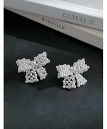 Re:EDIT（リエディ）の「[MEISM by Re:EDIT]フェイクパールリボンモチーフピアス（ピアス（両耳用））」