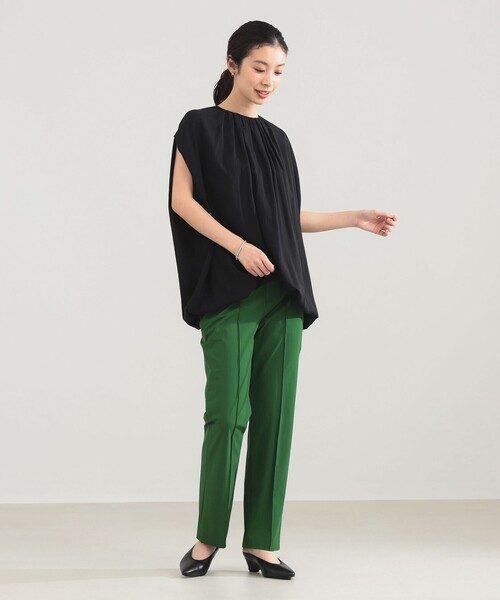 Demi-Luxe BEAMS(デミルクス ビームス)の「AK+1 / ストレッチ パンツ(スラックス・レディース・グリーン/ネイビー・36/38)」の4枚目の写真
