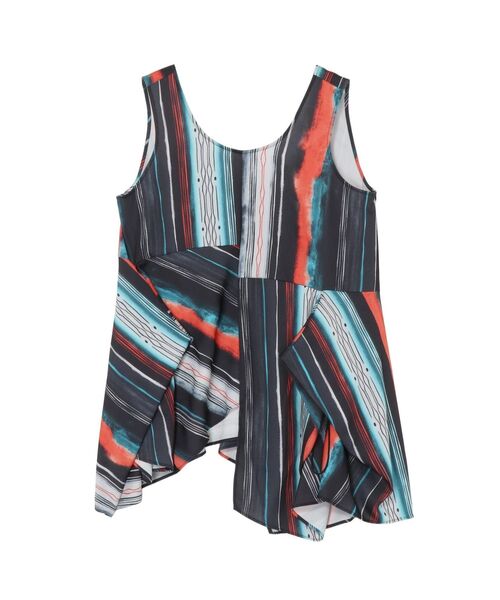 UN3D.（アンスリード）の「TIE-DYE STRIPE TOP / タイダイストライプトップ（シャツ/ブラウス・レディース・ライム/ブラック・38/36）」の20枚目の写真