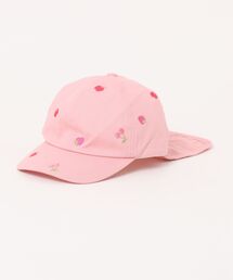 hakka kids（ハッカキッズ）の「フルーツ刺繍／ハンバーガー刺繍日よけ付きキャップ（キャップ）」