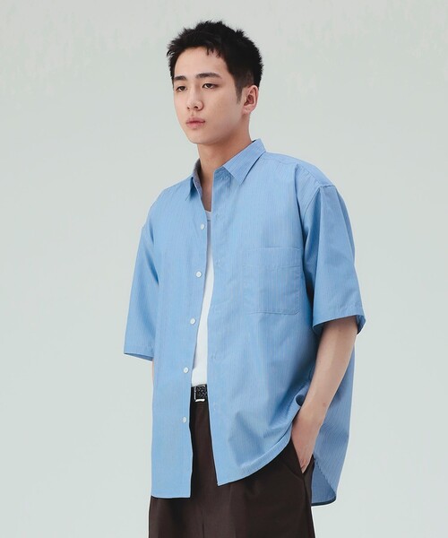 BEAMS HEART(ビームスハート)の「【8/6値下げ】【ユニセックス】リラックスフィット レギュラーカラー シャツ(シャツ/ブラウス・メンズ・ネイビー/サックスブルー・SMALL/MEDIUM/LARGE)」の18枚目の写真