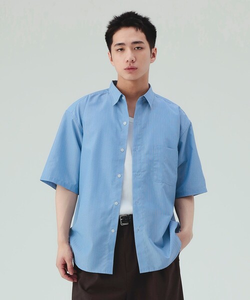 BEAMS HEART(ビームスハート)の「【8/6値下げ】【ユニセックス】リラックスフィット レギュラーカラー シャツ(シャツ/ブラウス・メンズ・ネイビー/サックスブルー・SMALL/MEDIUM/LARGE)」の20枚目の写真