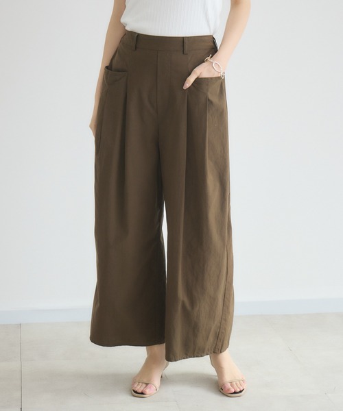 KATHARINE ROSS(キャサリンロス)の「【KATHARINE ROSS】立体ポケタックワイドパンツ(その他パンツ・レディース・ベージュ/ブラウン/ブラック・MEDIUM)」の2枚目の写真