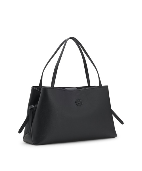 BOSS(ボス)の「グレイン フェイクレザー トートバッグ Double Bモノグラム(ショルダーバッグ・レディース・ブラック・ONESIZE)」の2枚目の写真