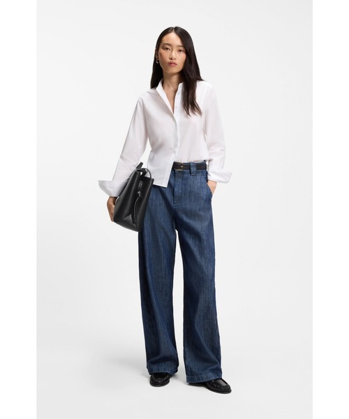 BOSS(ボス)の「グレイン フェイクレザー トートバッグ Double Bモノグラム(ショルダーバッグ・レディース・ブラック・ONESIZE)」の7枚目の写真
