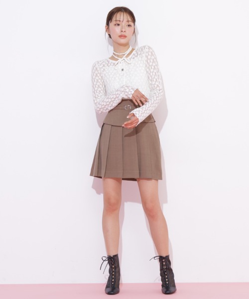 JILL by JILL STUART(ジルバイジルスチュアート)の「チョーカー付きレースカットソー(Tシャツ/カットソー・レディース・ホワイト/ブラック・FREE)」の17枚目の写真