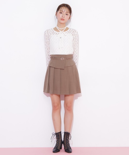 JILL by JILL STUART(ジルバイジルスチュアート)の「チョーカー付きレースカットソー(Tシャツ/カットソー・レディース・ホワイト/ブラック・FREE)」の18枚目の写真
