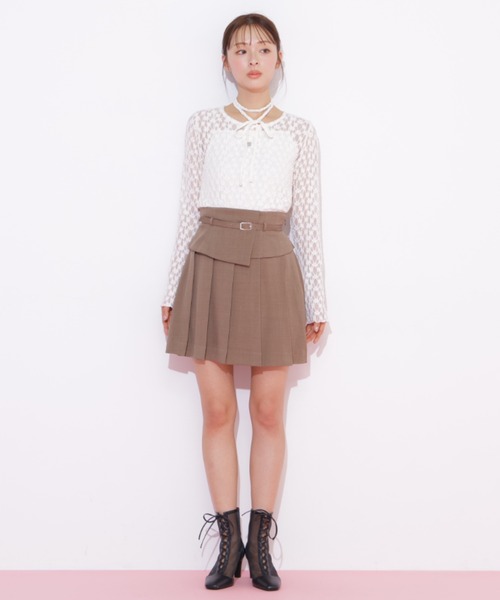 JILL by JILL STUART(ジルバイジルスチュアート)の「チョーカー付きレースカットソー(Tシャツ/カットソー・レディース・ホワイト/ブラック・FREE)」の16枚目の写真
