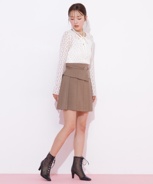 JILL by JILL STUART(ジルバイジルスチュアート)の「チョーカー付きレースカットソー(Tシャツ/カットソー・レディース・ホワイト/ブラック・FREE)」の19枚目の写真