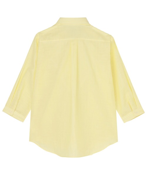 TOKYO SHIRTS(トウキョウシャツ)の「【Pitta Re:)】ふわっとガーゼシャツ レギュラーシルエット 七分袖 綿100% レディース カジュアルシャツ(シャツ/ブラウス・レディース・イエロー・S/M/L/LL)」の2枚目の写真