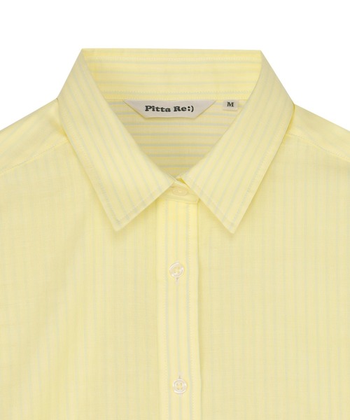 TOKYO SHIRTS(トウキョウシャツ)の「【Pitta Re:)】ふわっとガーゼシャツ レギュラーシルエット 七分袖 綿100% レディース カジュアルシャツ(シャツ/ブラウス・レディース・イエロー・S/M/L/LL)」の5枚目の写真