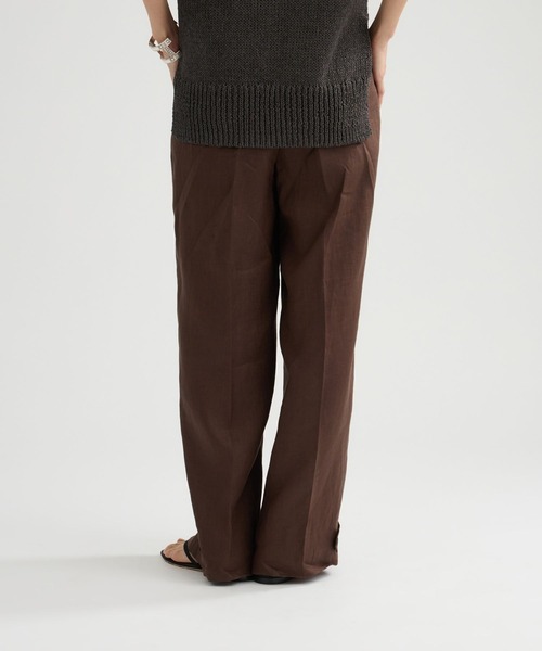 Chaos（カオス）の「Chaos(カオス)/ ミュラリネンパンツ　【セットアップ可】（その他パンツ・レディース・ダークブラウン・38/36）」の4枚目の写真