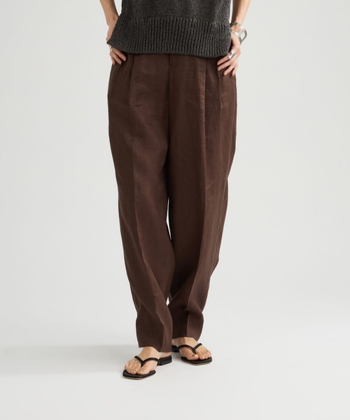 Chaos（カオス）の「Chaos(カオス)/ ミュラリネンパンツ　【セットアップ可】（その他パンツ・レディース・ダークブラウン・38/36）」の9枚目の写真