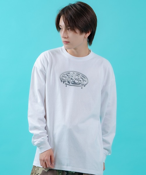 En serio TOKYO(エンソリオトーキョー)の「【SIDEWAYSTANCE】メタリックオーバルロゴ長袖Tシャツ 70647(Tシャツ/カットソー・メンズ・ホワイト/パープル/ブラック・MEDIUM/LARGE/X-LARGE/SMALL)」の4枚目の写真